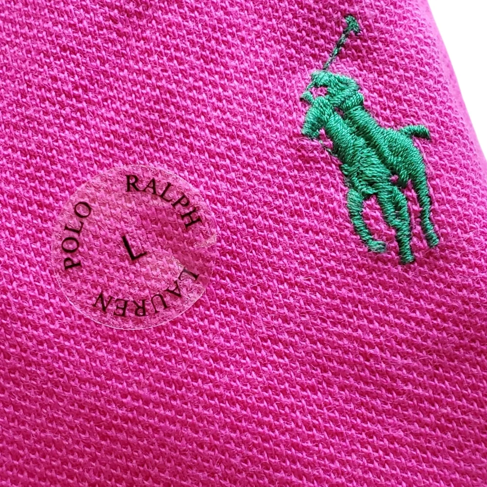 Polo Ralph Lauren: Classic Fit Men's Iconic Mesh Polo Shirt Pink and Green